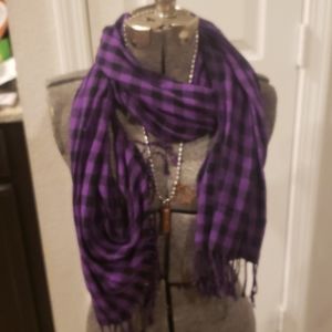 Purple and black scarf
